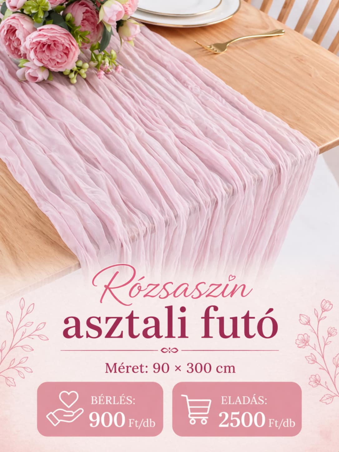 Asztali futó 3 színben.